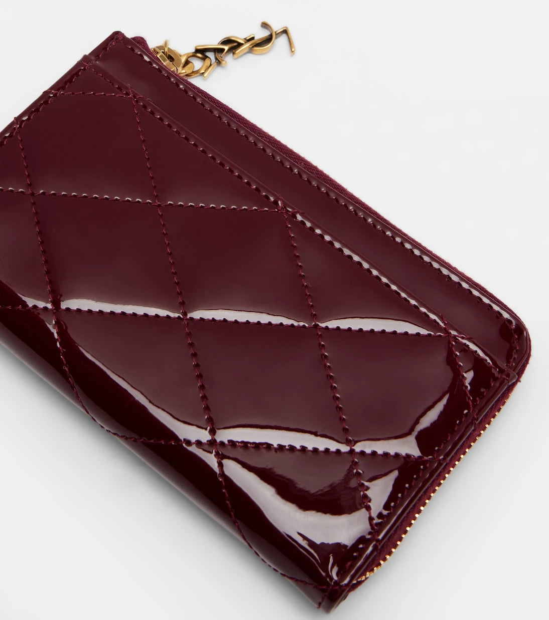 Saint Laurent - Paris Fragments patent leather card holder