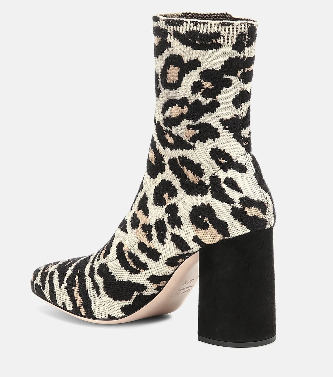 Miu Miu - Leopard-print jacquard ankle boots