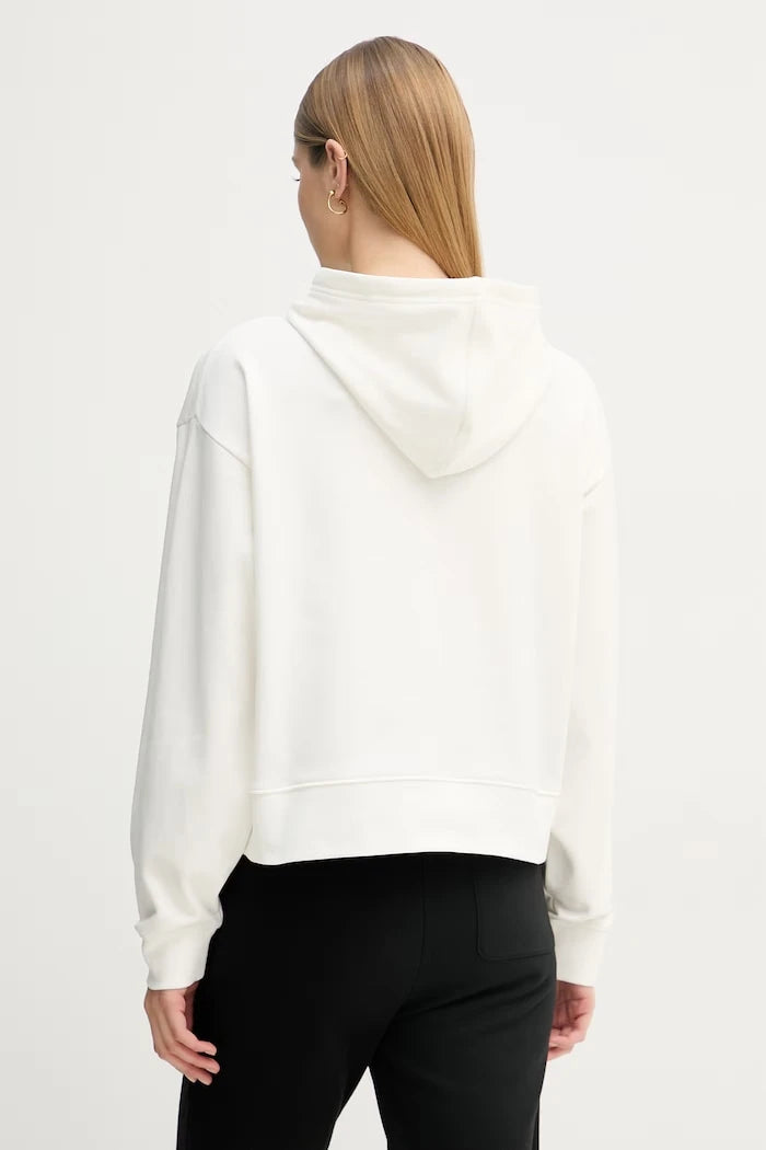 Lacoste kapüşonlu kadın pamuklu sweatshirt