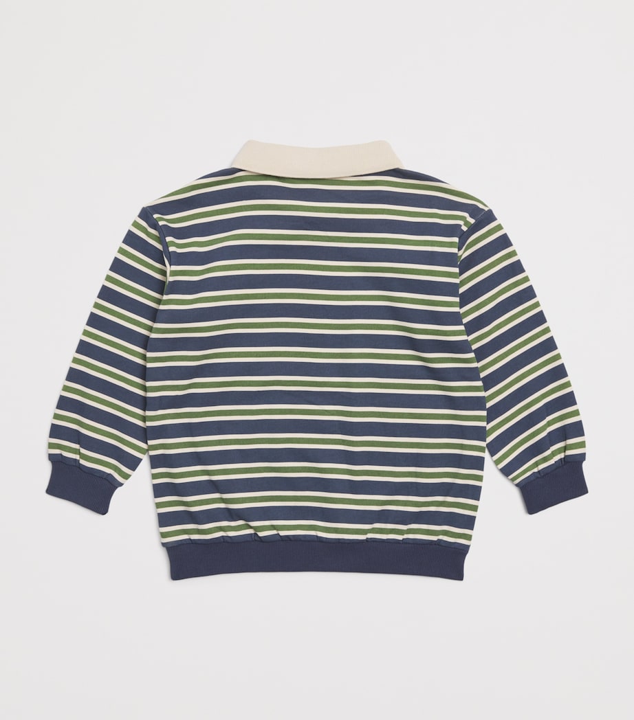 Organic Cotton Stripe Polo Sweater (5-10 Years)