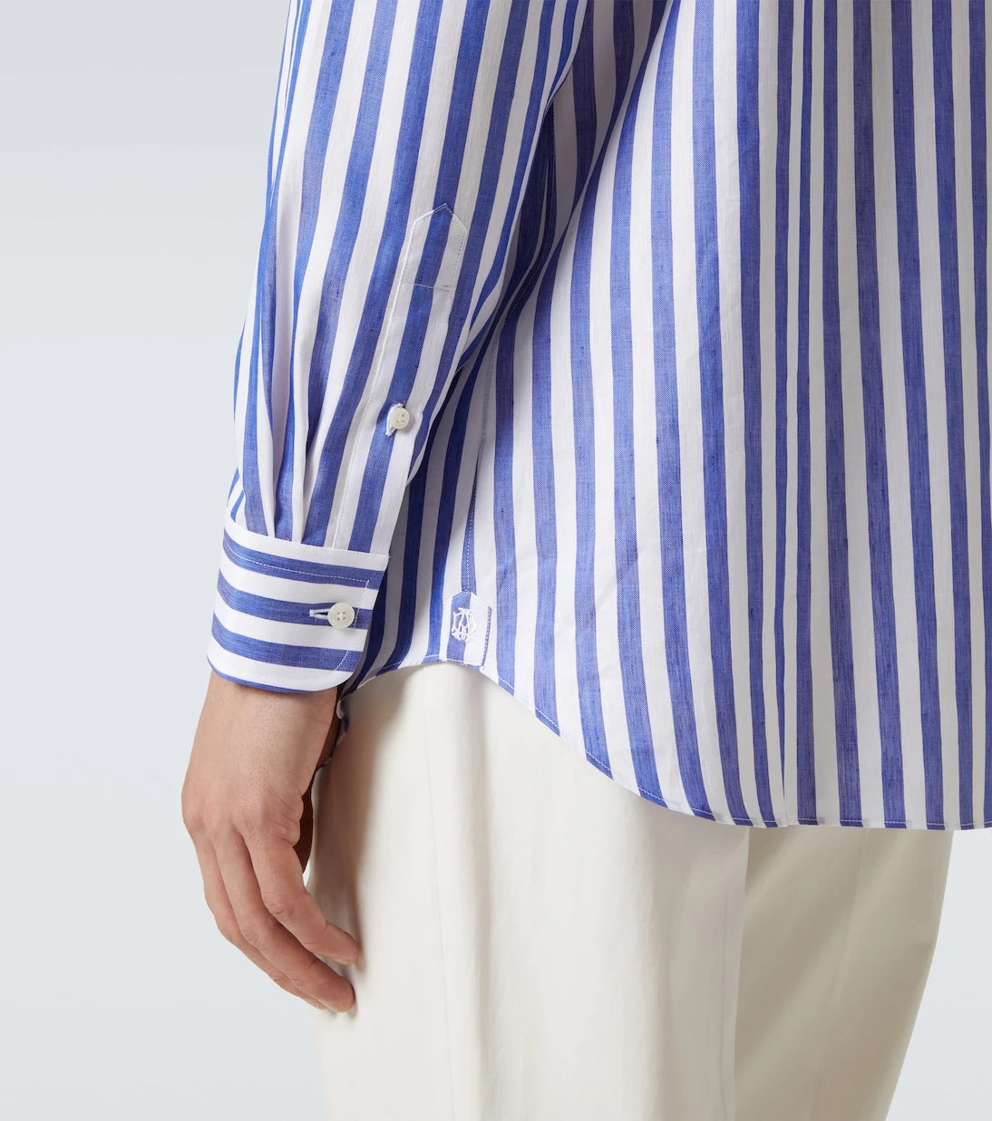 Dunhill - Bengal stripe cotton and linen shirt