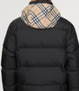 Burberry Black Down Checked-Tape Puffer Jacket