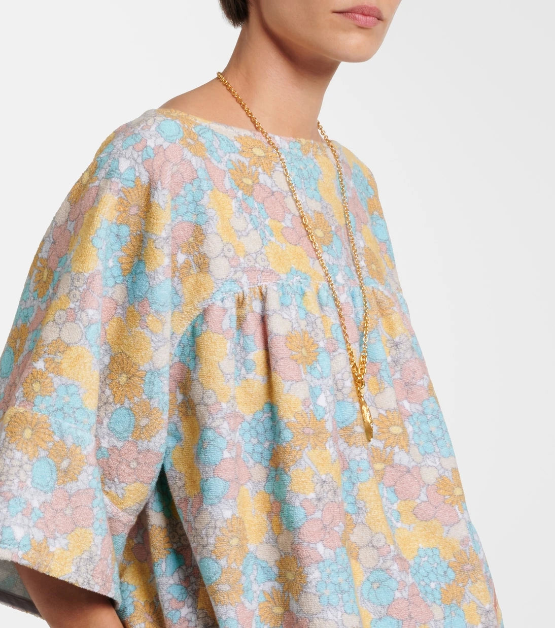 Chloé - Floral gathered cotton top
