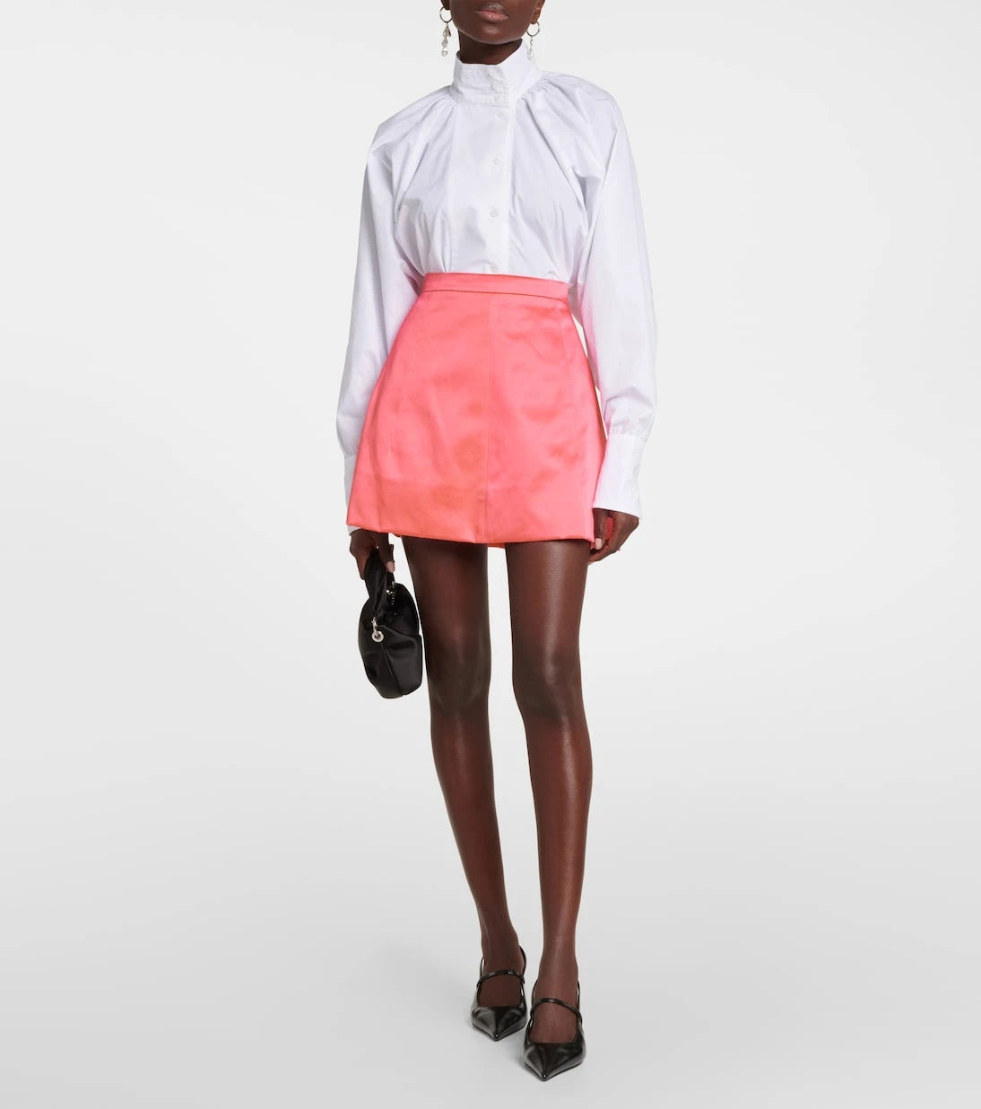 Patou - Cotton-blend satin miniskirt