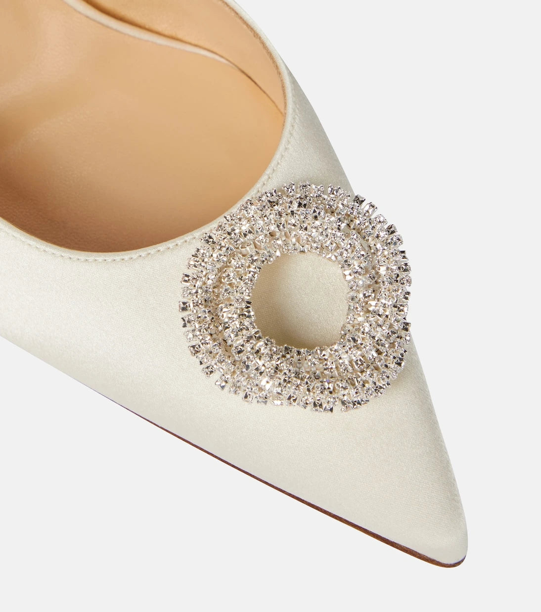 Magda Butrym - Crystal-embellished satin pumps