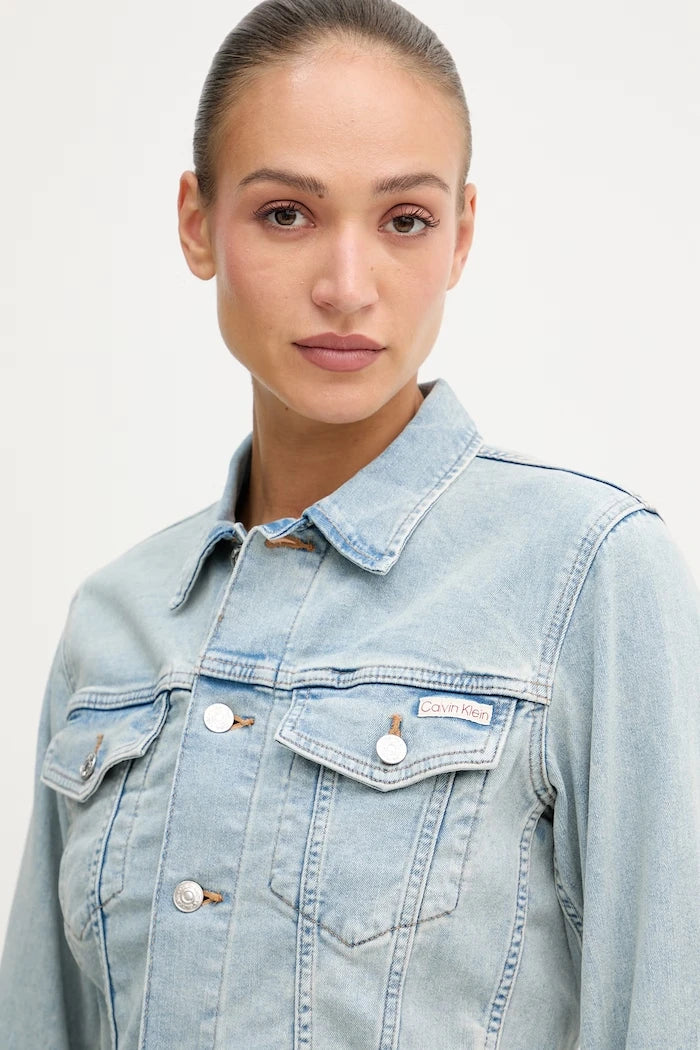 Calvin Klein Jeans дънково яке дамско с памук