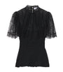 McQueen Black Lace-Detail Blouse