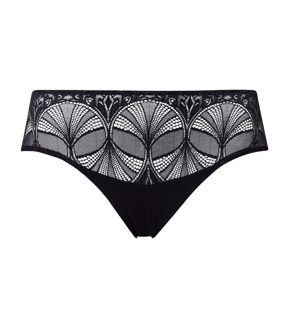 Hanro Black Lace Holly Midi Briefs