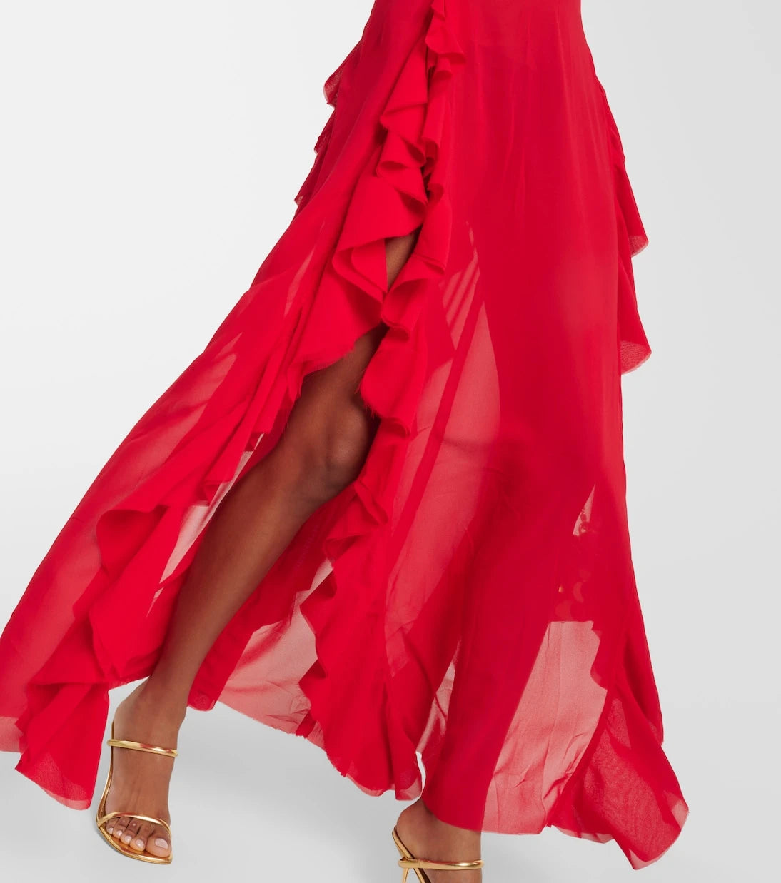 Bananhot - Isabel ruffled cutout maxi dress