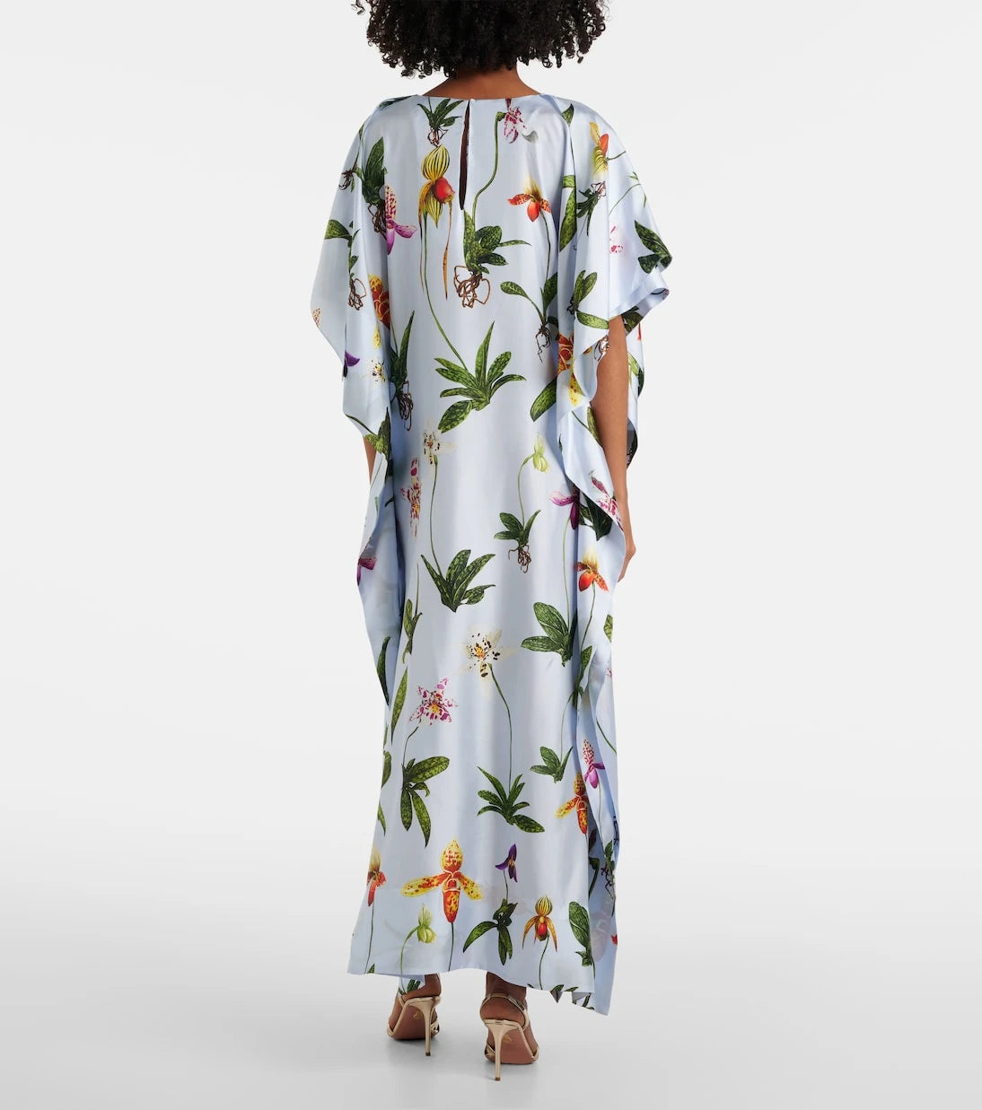 Oscar de la Renta - Floral silk twill kaftan