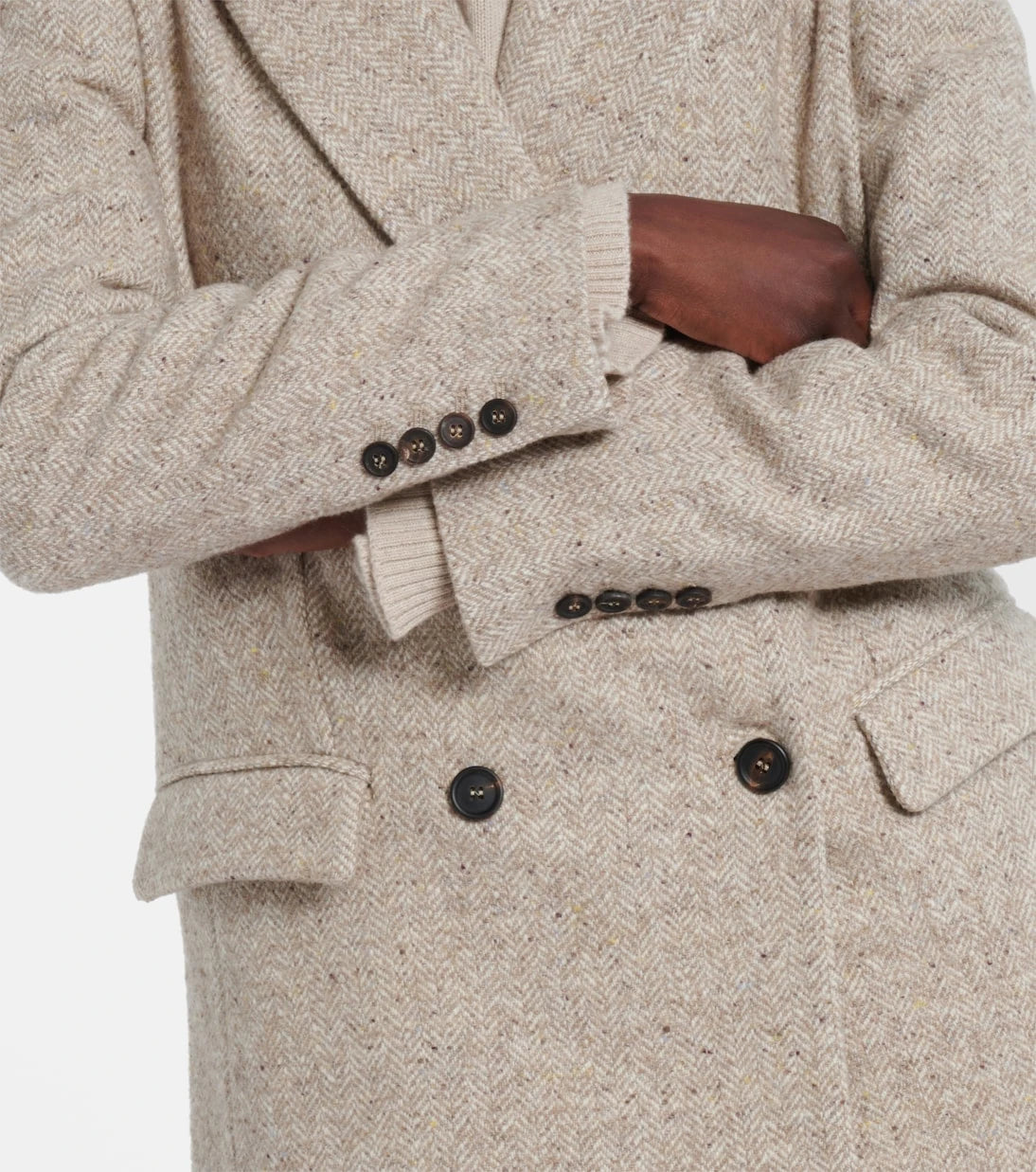 Brunello Cucinelli - Double-breasted wool and silk-blend blazer