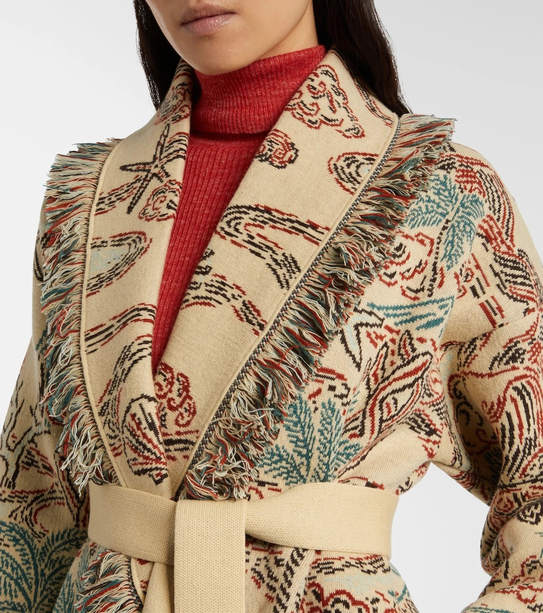 Alanui - Sketched By The Sea wool cardigan