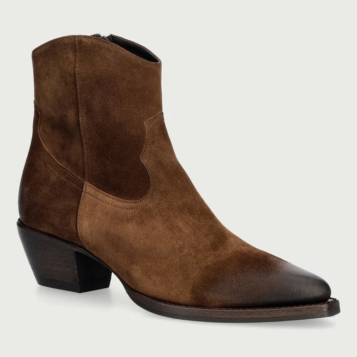 Kadın süet kovboy botları Arabica babysilk suede 554
