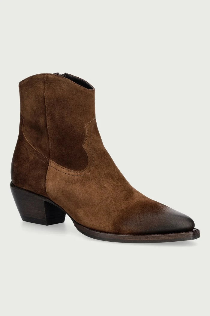 Kadın süet kovboy botları Arabica babysilk suede 554
