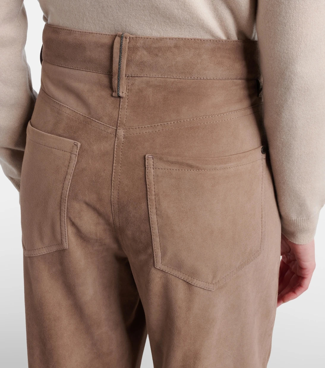 Brunello Cucinelli - Suede wide-leg pants
