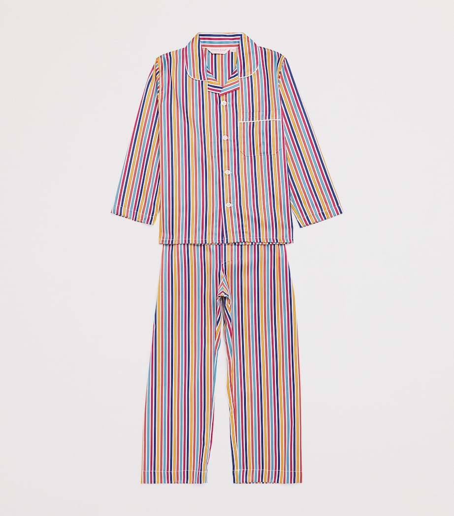 Derek Rose Kids Cotton Stripe Dr Wellington Pyjama Set (3-12 Years)