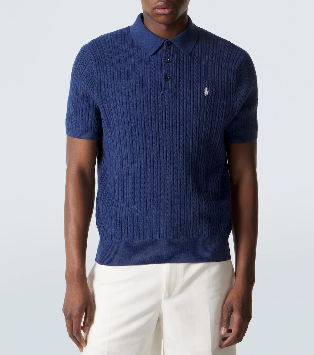 Polo Ralph Lauren - Cable-knit cotton polo sweater