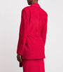 Aeron Red Suede Belted Sword Blazer