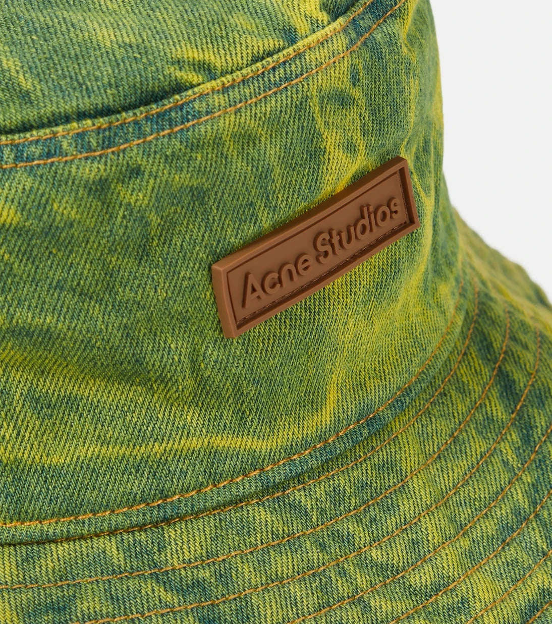 Acne Studios - Logo dyed denim bucket hat
