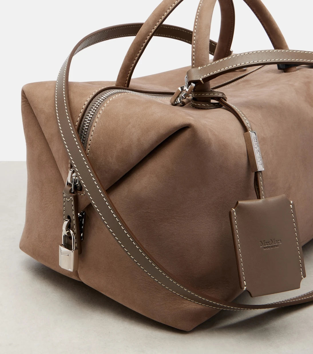 Max Mara - Holdall Medium suede tote bag