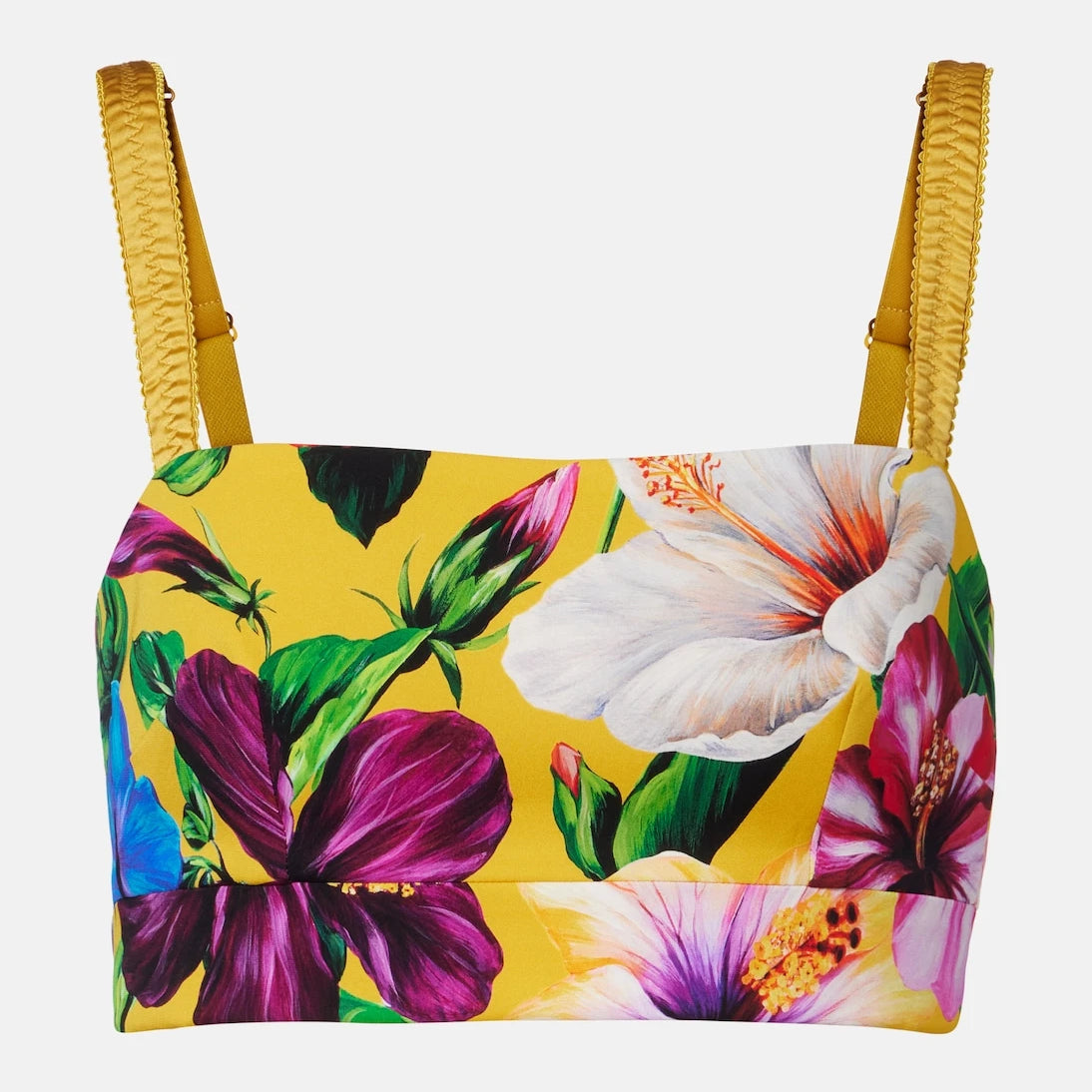 Dolce&Gabbana - Floral silk-blend crop top