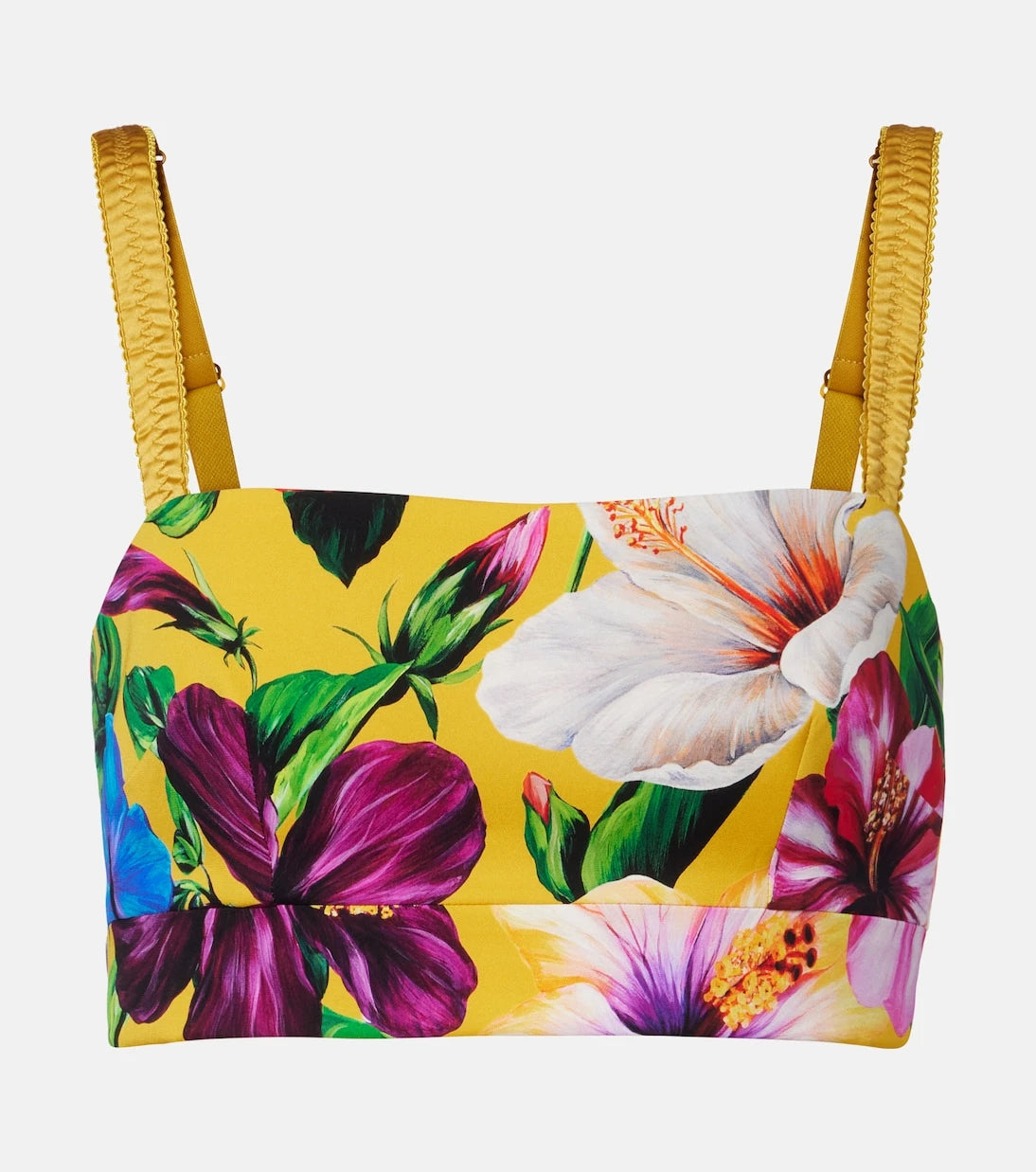 Dolce&Gabbana - Floral silk-blend crop top