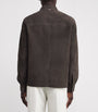 Agnona Brown Suede Overshirt