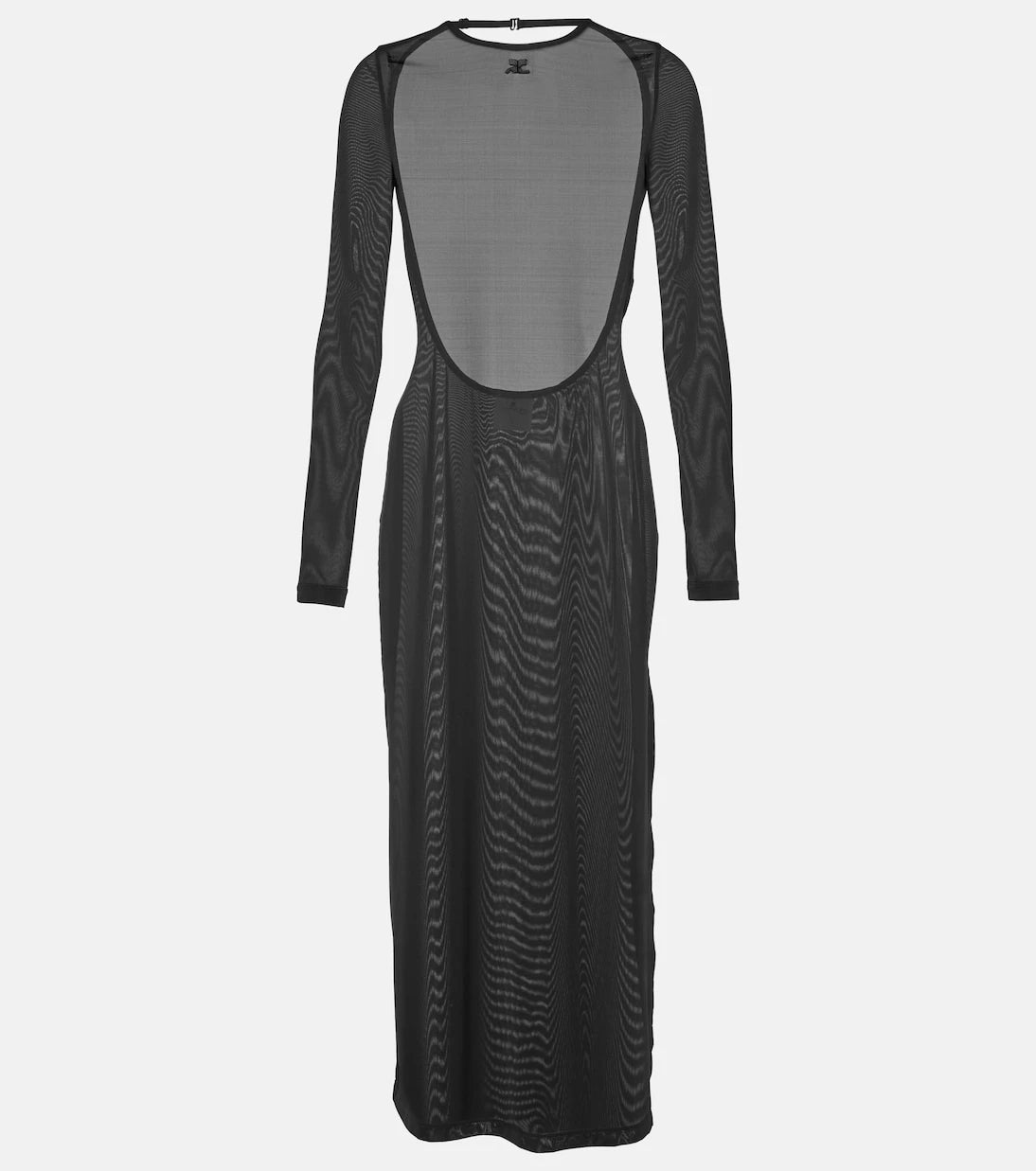 كورريج - فستان متوسط الطول من الجيرسيه بظهر مفتوح