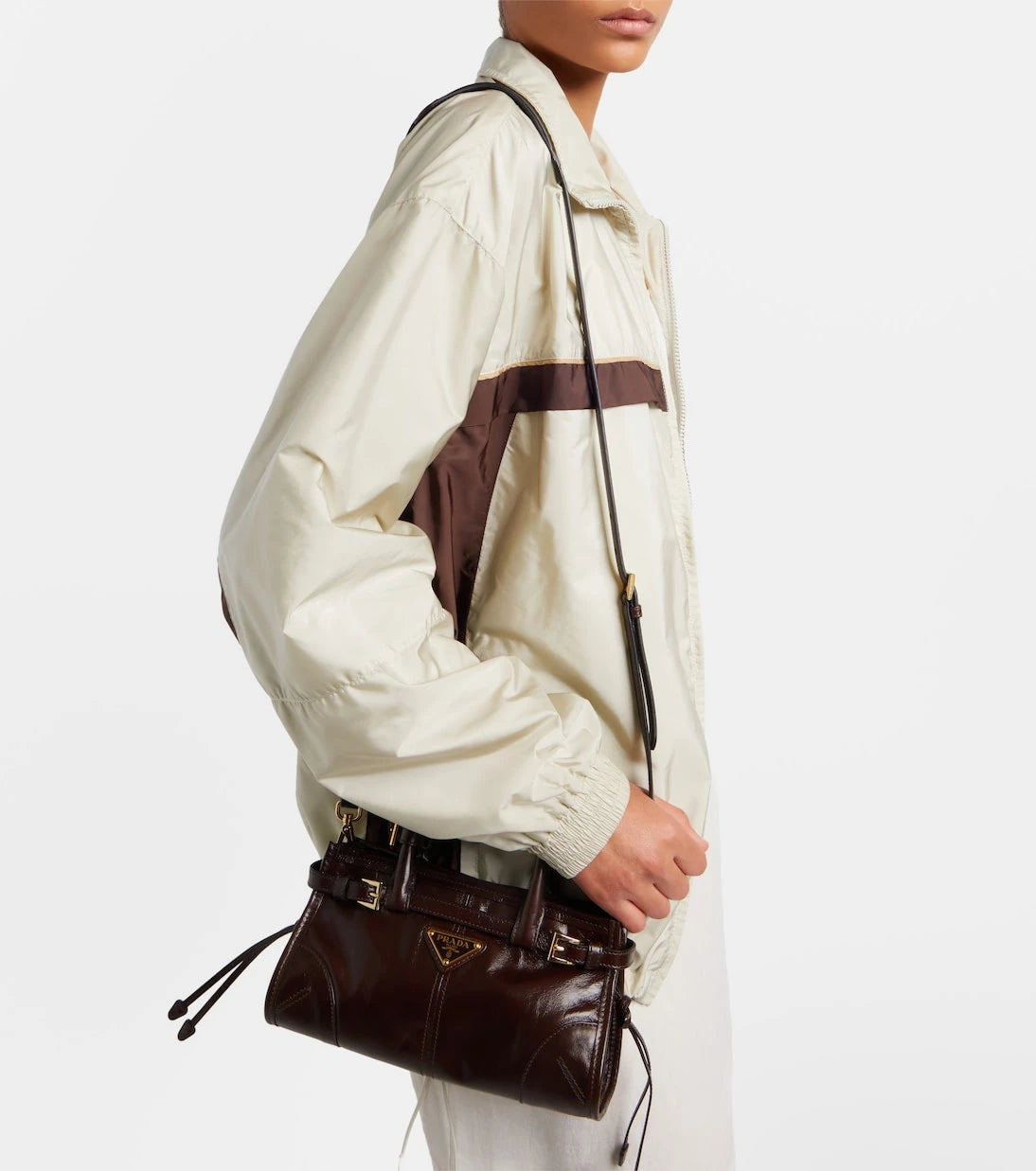 Prada - Prada Bonnie Mini leather top-handle bag