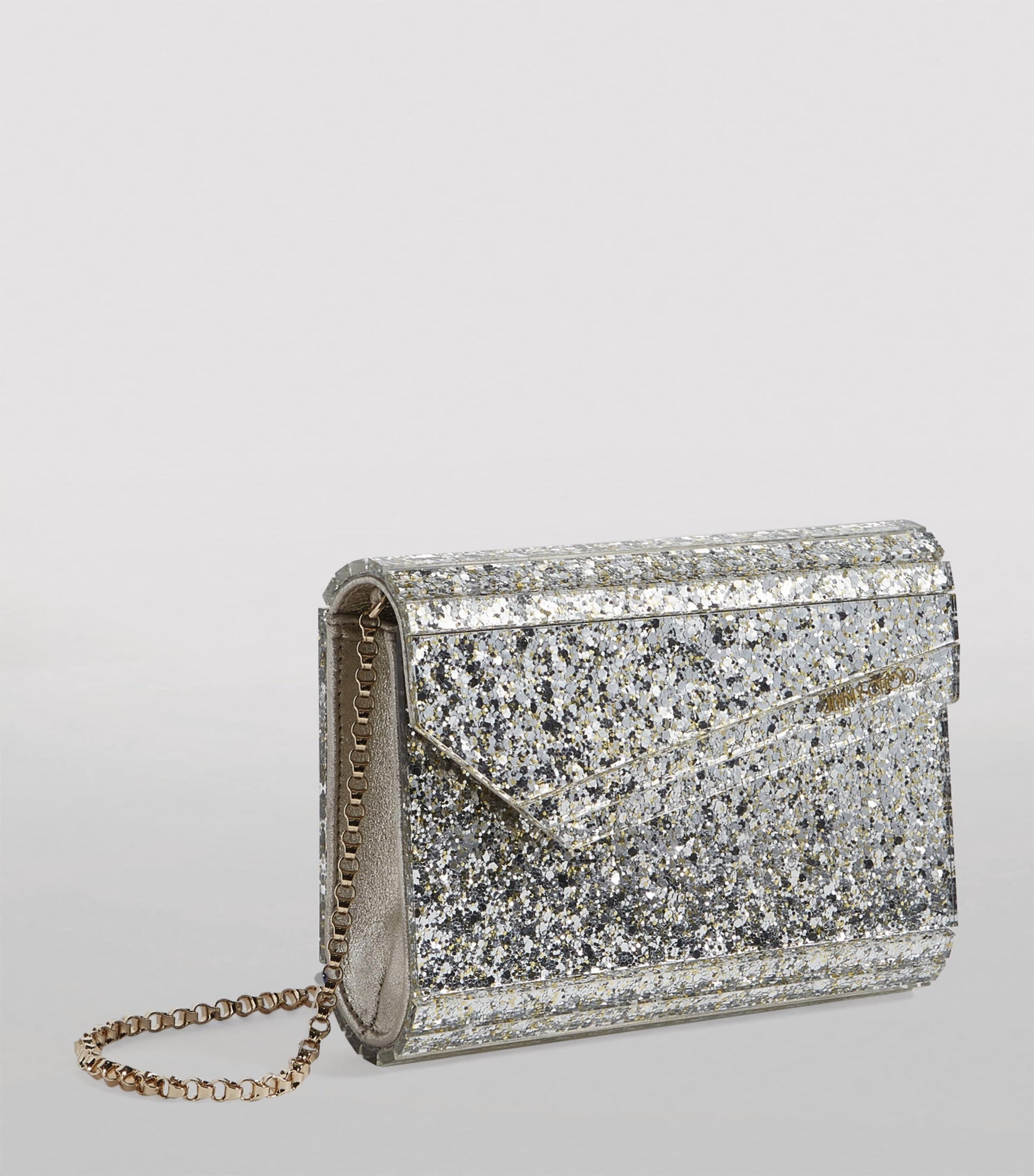 Neutral Glitter Candy Clutch Bag