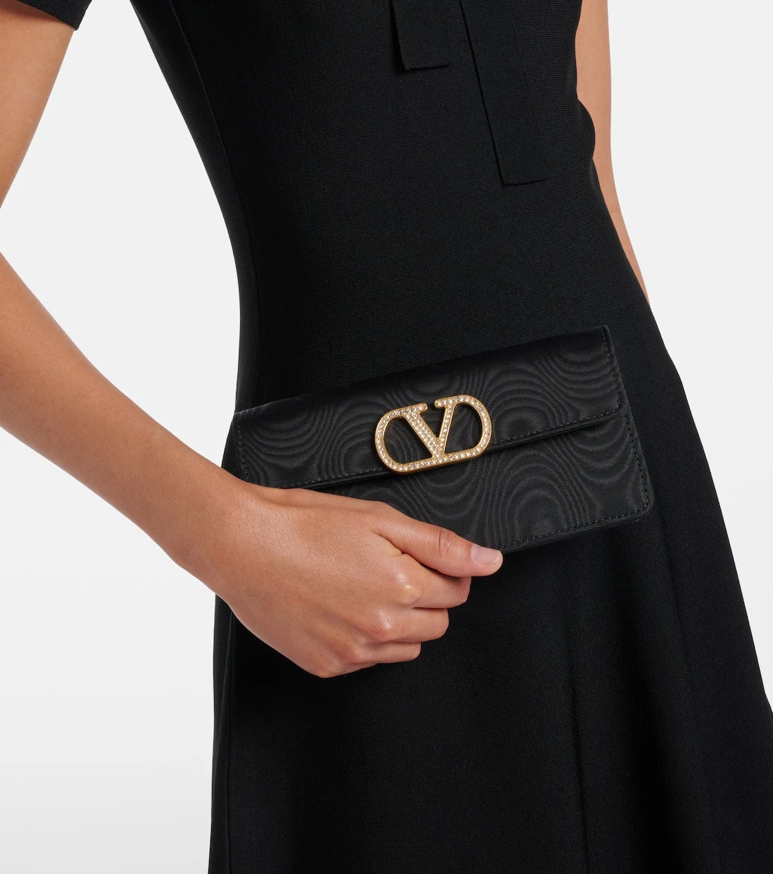 Valentino Garavani - VLogo Mini moire clutch