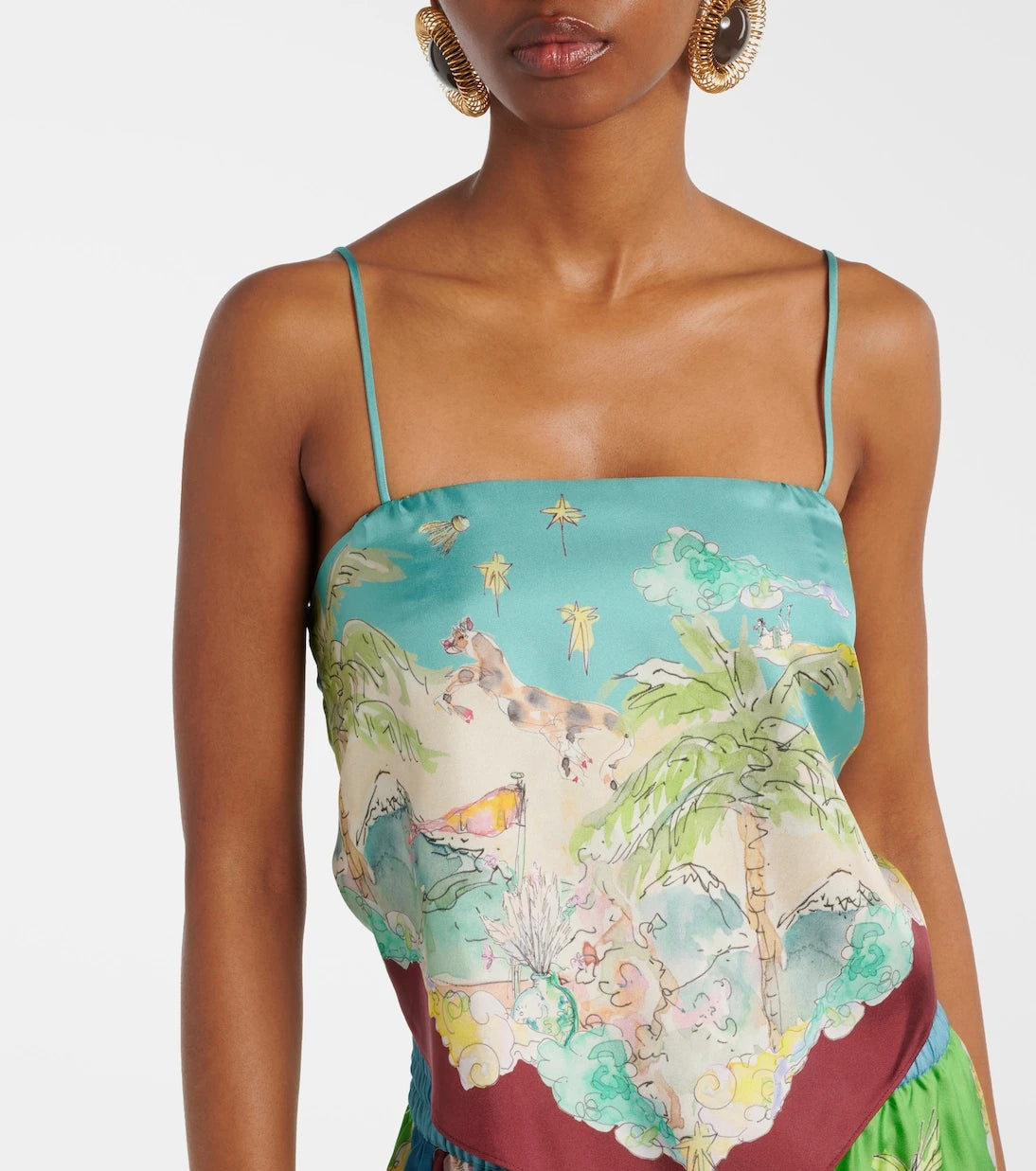 Alémais - Daria printed silk top