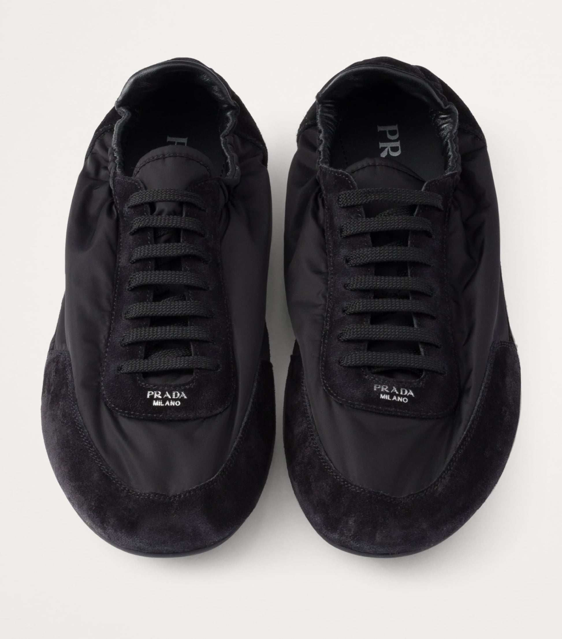 Prada Black Re-Nylon-Suede Sneakers