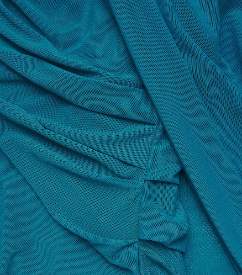 Tulle Cape-Overlay Gown