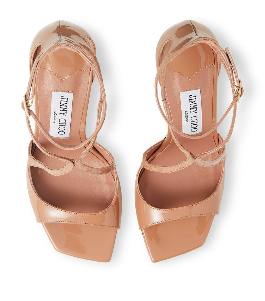 Jimmy Choo Pink Azia 95 Patent Leather Sandals