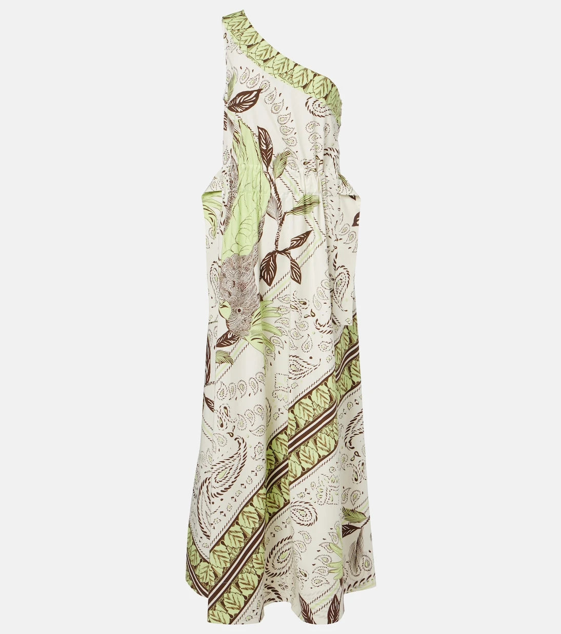 Tory Burch - Printed belted cotton-blend maxi dress