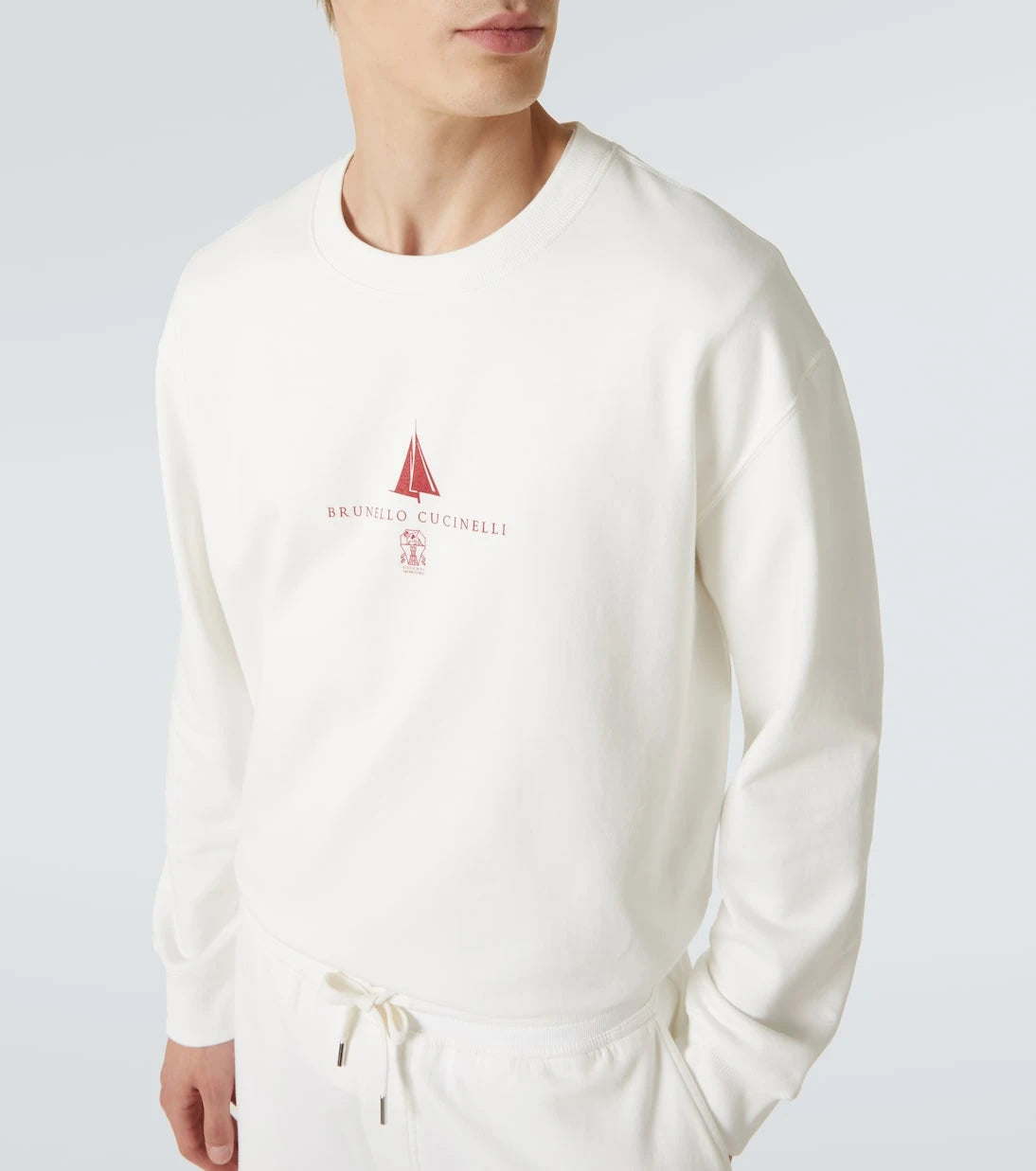Brunello Cucinelli - Logo cotton-blend jersey sweatshirt