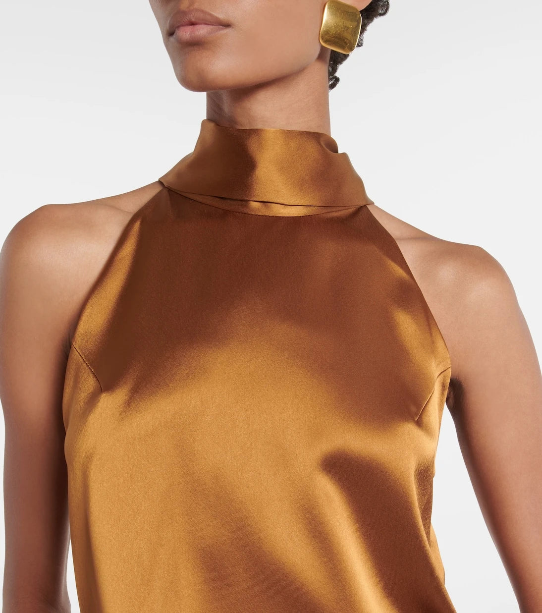 Galvan - Sienna halterneck satin top