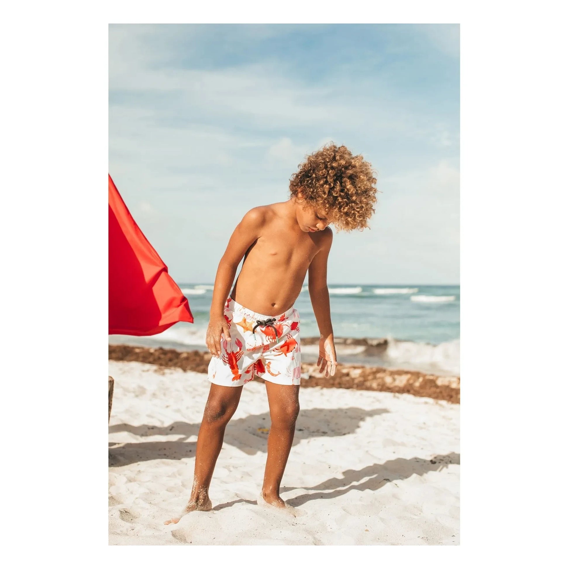 Pepita & Me - Crustacean Bath Short | Ecru