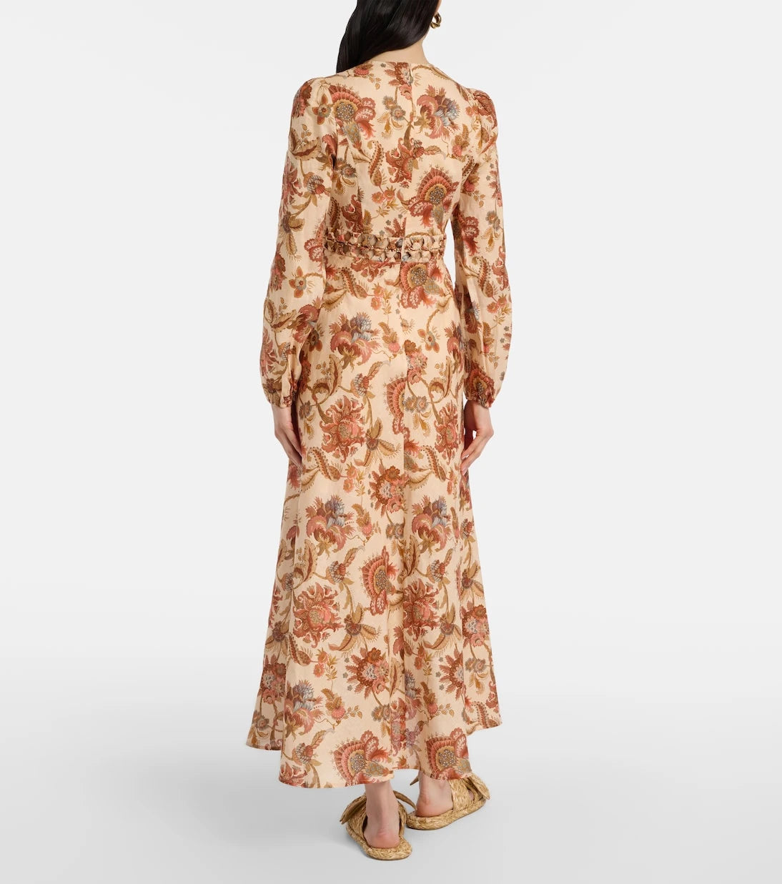 Zimmermann - Aster beaded floral linen maxi dress