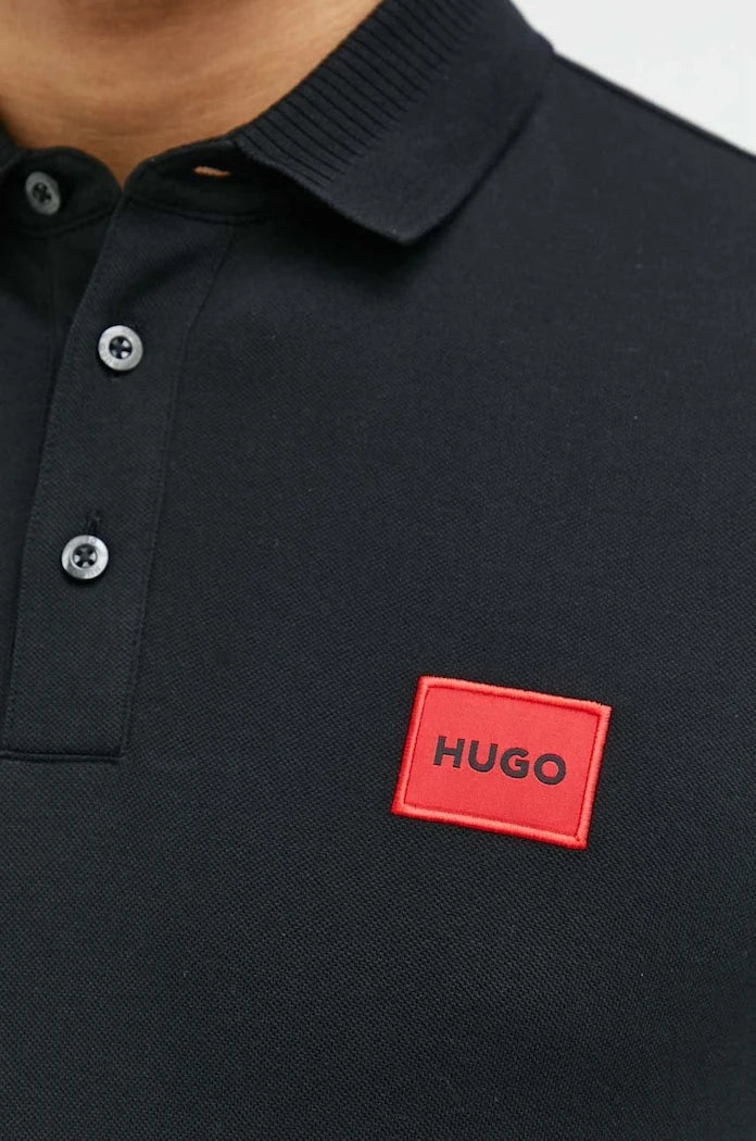 HUGO Dereso222 Yakalı Pamuklu Tişört