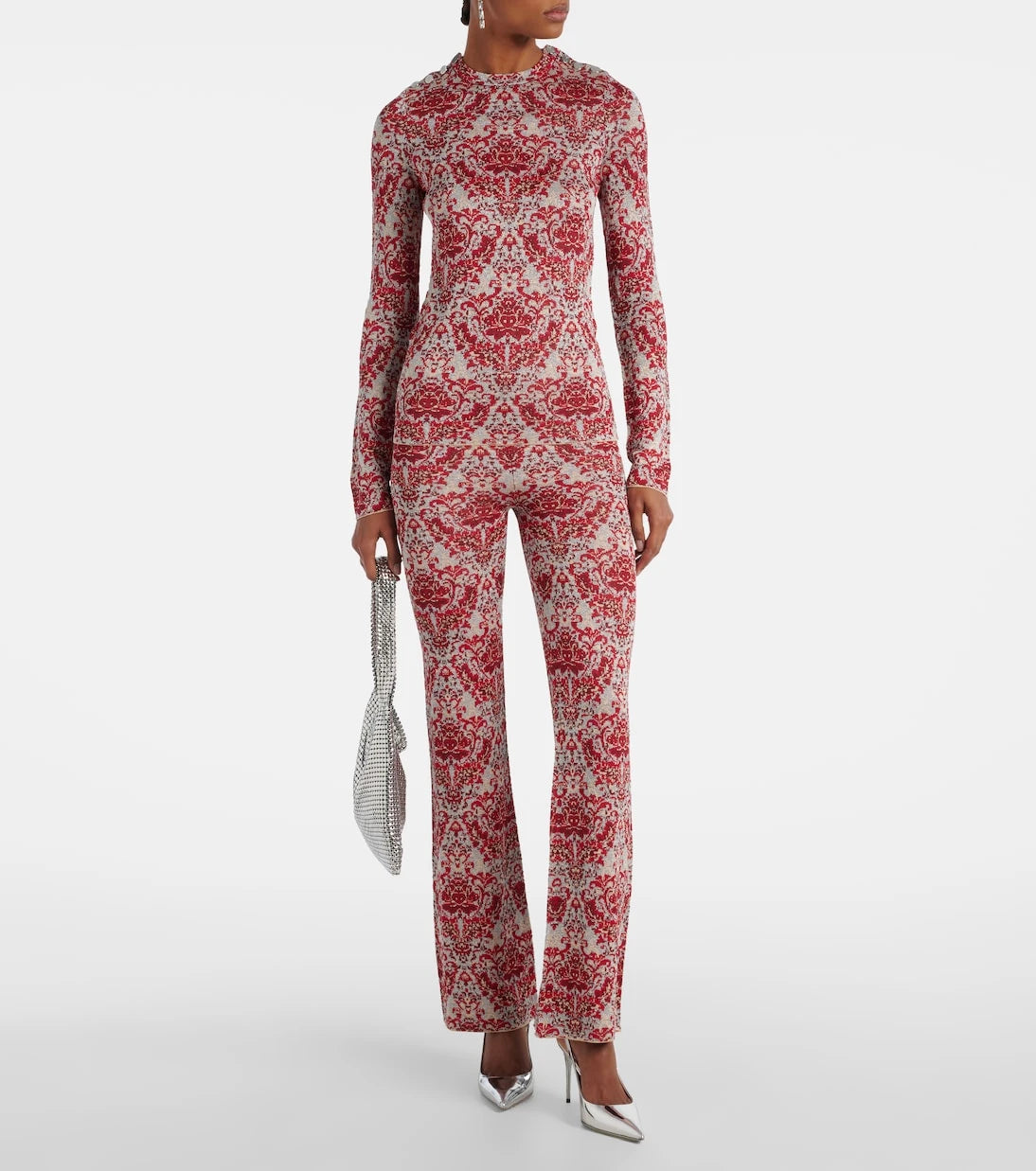 Rabanne - Paisley straight pants