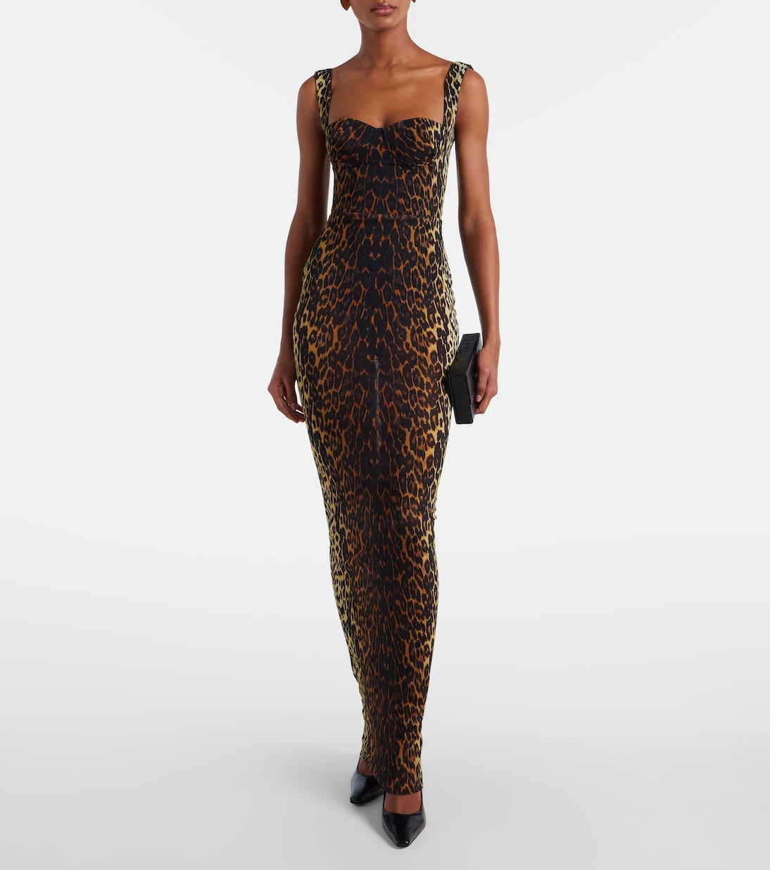 Alex Perry - Leopard-print mesh gown