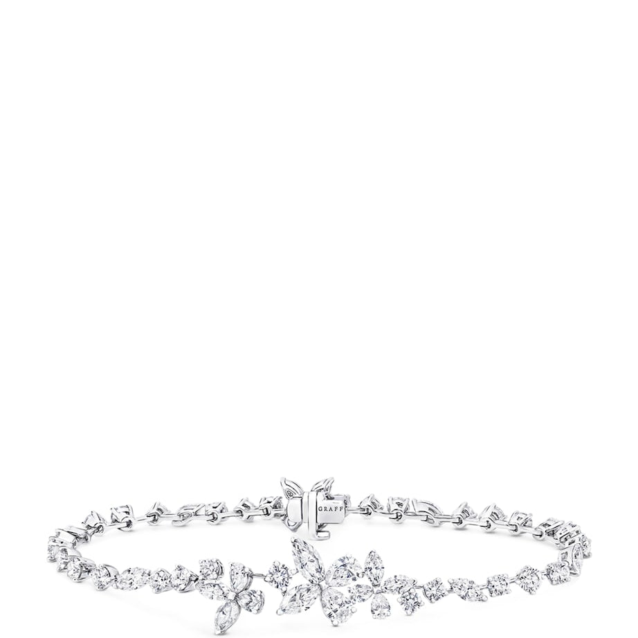 White Gold and Diamond Butterfly Bracelet