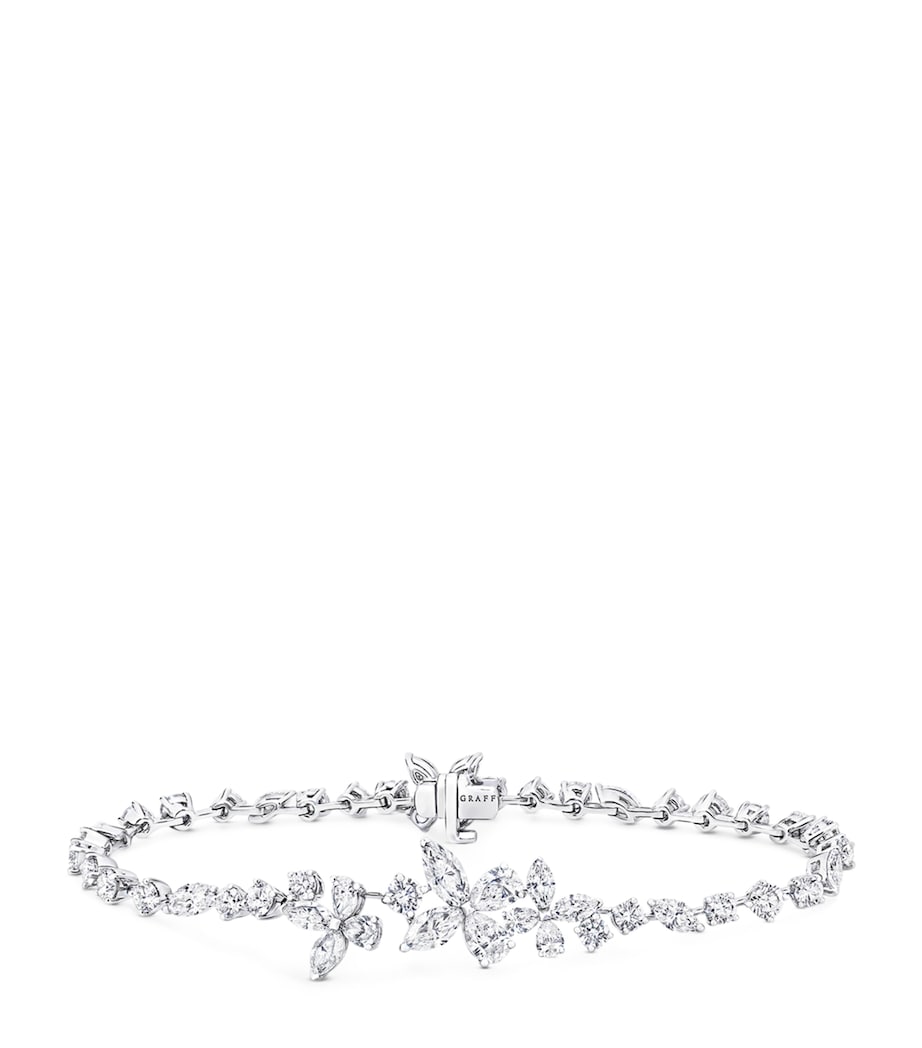White Gold and Diamond Butterfly Bracelet
