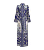 Alice+Olivia Blue Chassidy Bell-Sleeve Maxi Dress