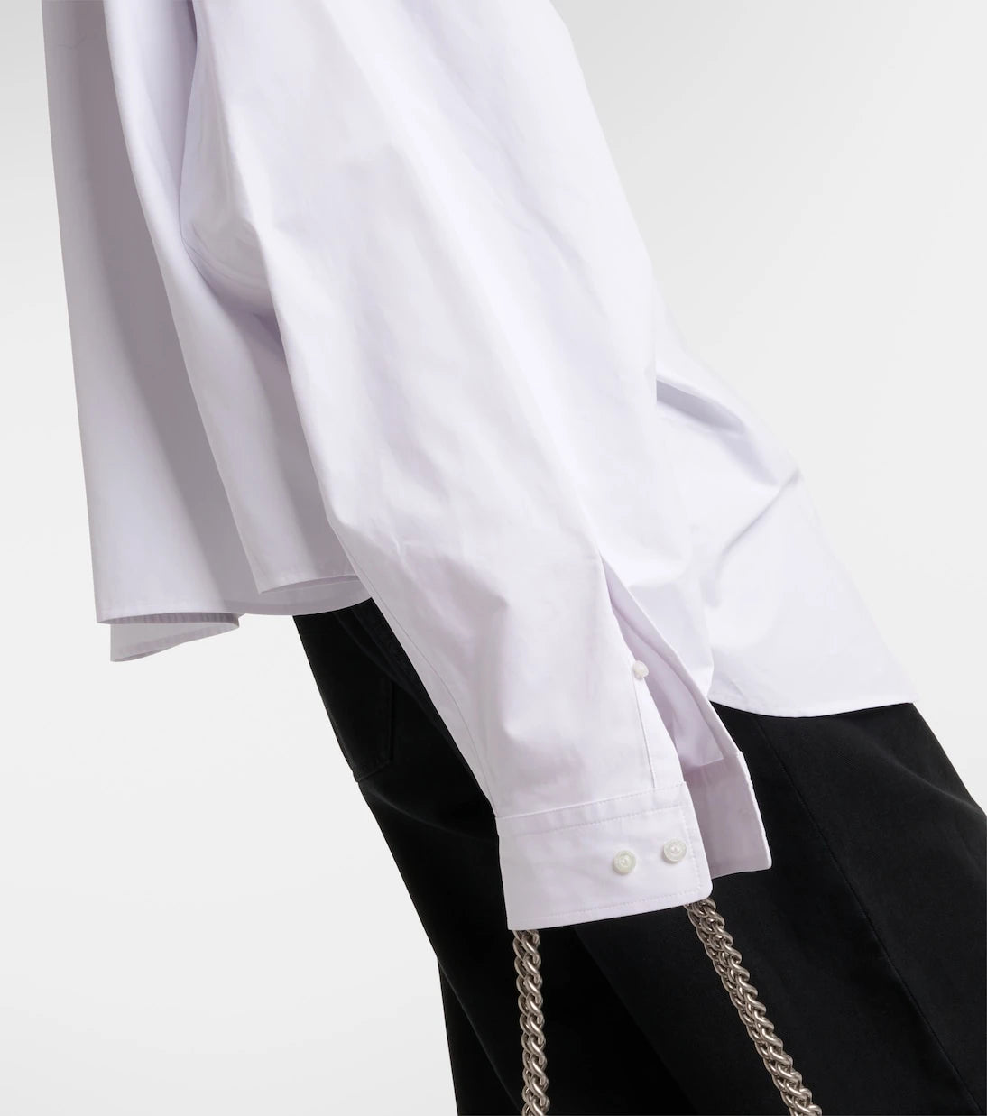 Balenciaga - Oversized cotton poplin shirt