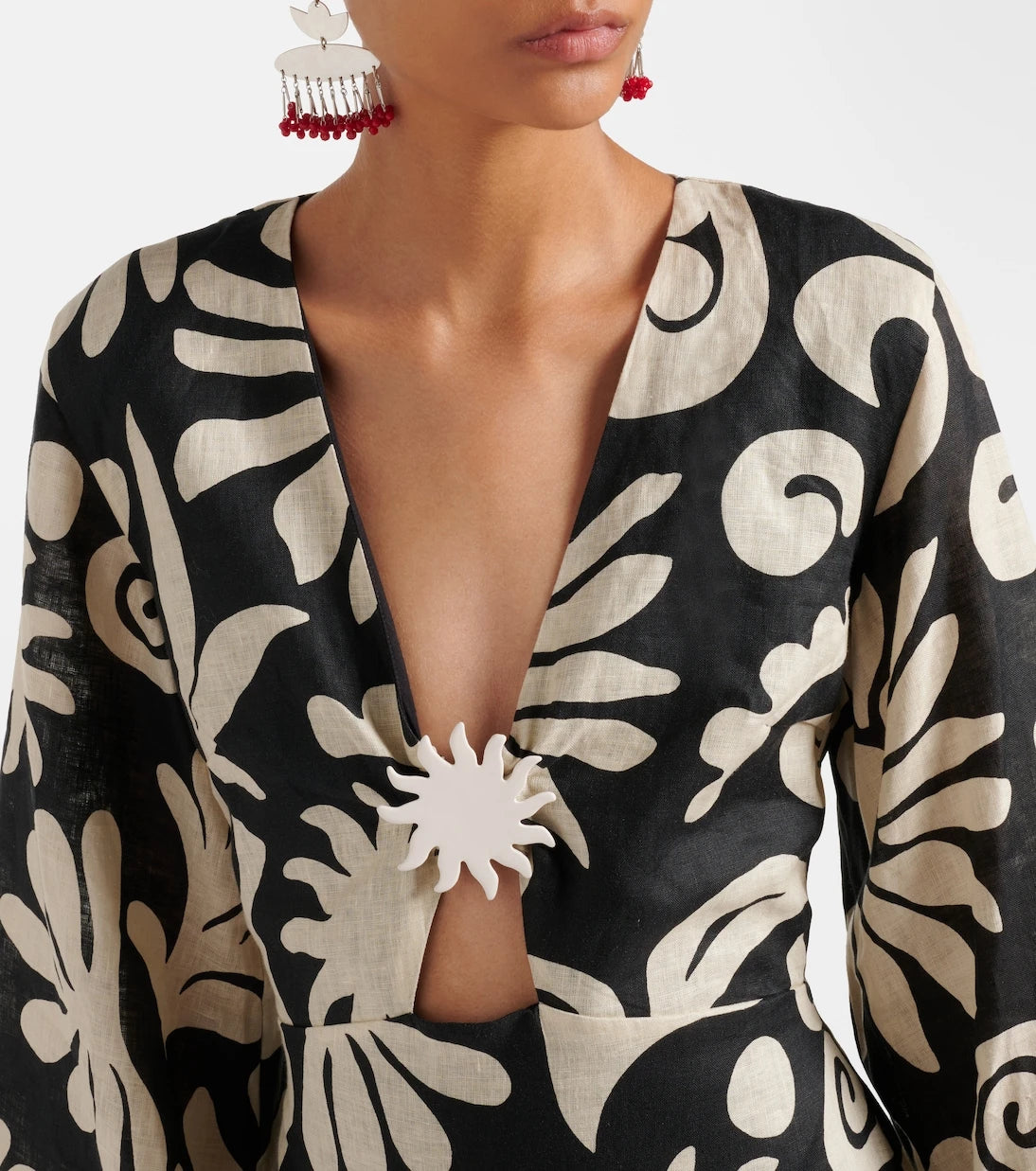 Cala de la Cruz - Vera printed linen minidress