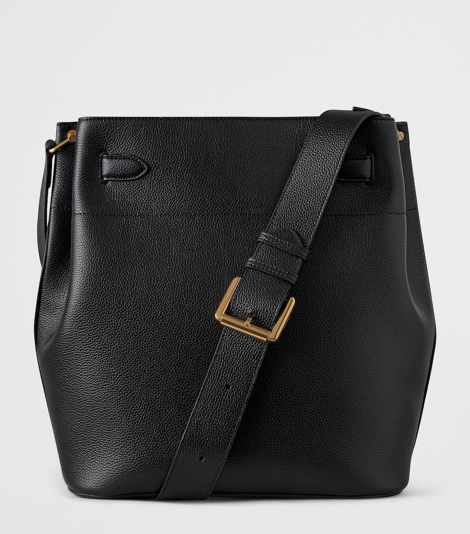 Mulberry Black Large Leather Islington Bucket Bag