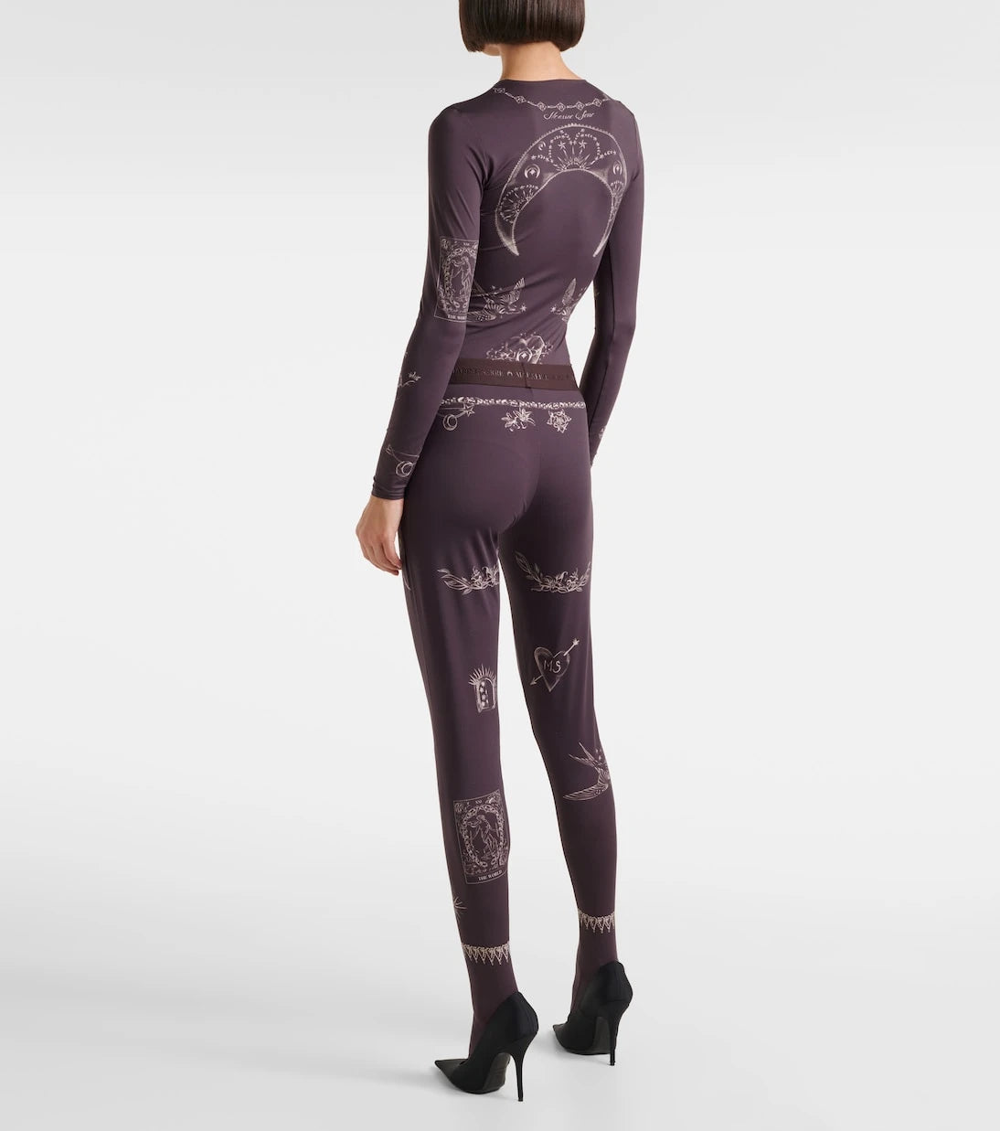 Marine Serre - Printed jersey tights